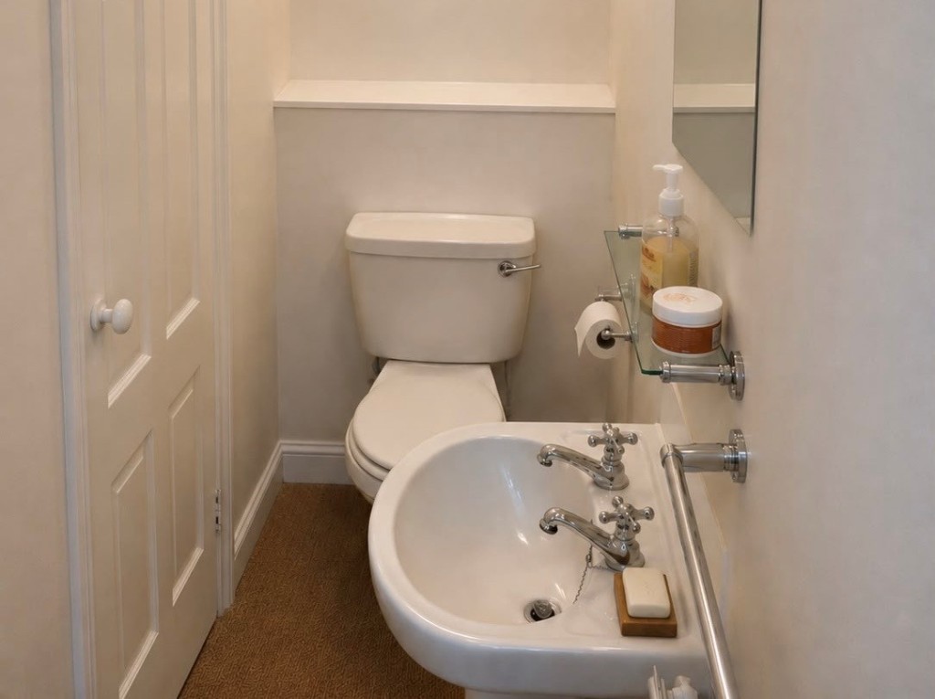 Lot: 69 - ATTRACTIVE PAIR OF SEMI-DETACHED HOUSES - 3 Mays Road - Bedroom one En-suite toilet